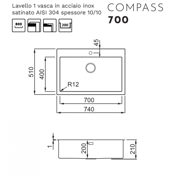 Мийка ELLECI COMPASS 700