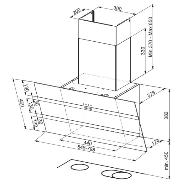 FABER Steelmax Ev8 Led Bk A55