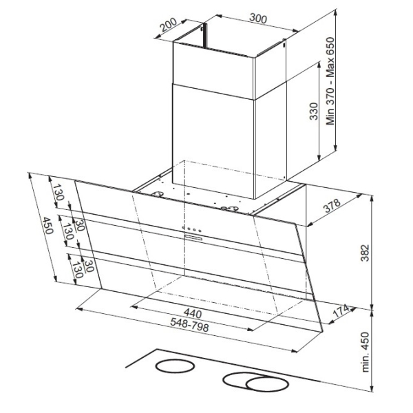 FABER Steelmax Ev8 Led Bk A80