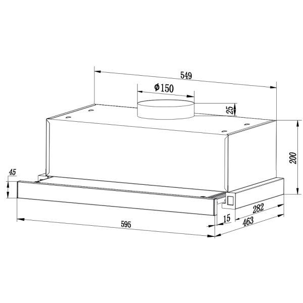 INTERLINE SLIM ULTRA GLASS BL A/60