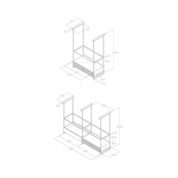 ELICA OPEN SUITE SUPERIOR BL/F/80