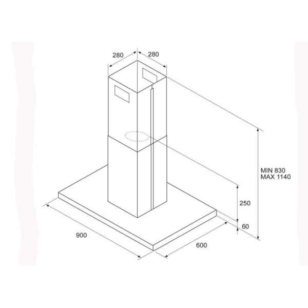 ELICA SPOT PLUS ISLAND IX/A/60X90